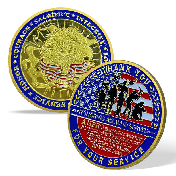 Thank You For Your Service Challenge Coins-AtSKnsk