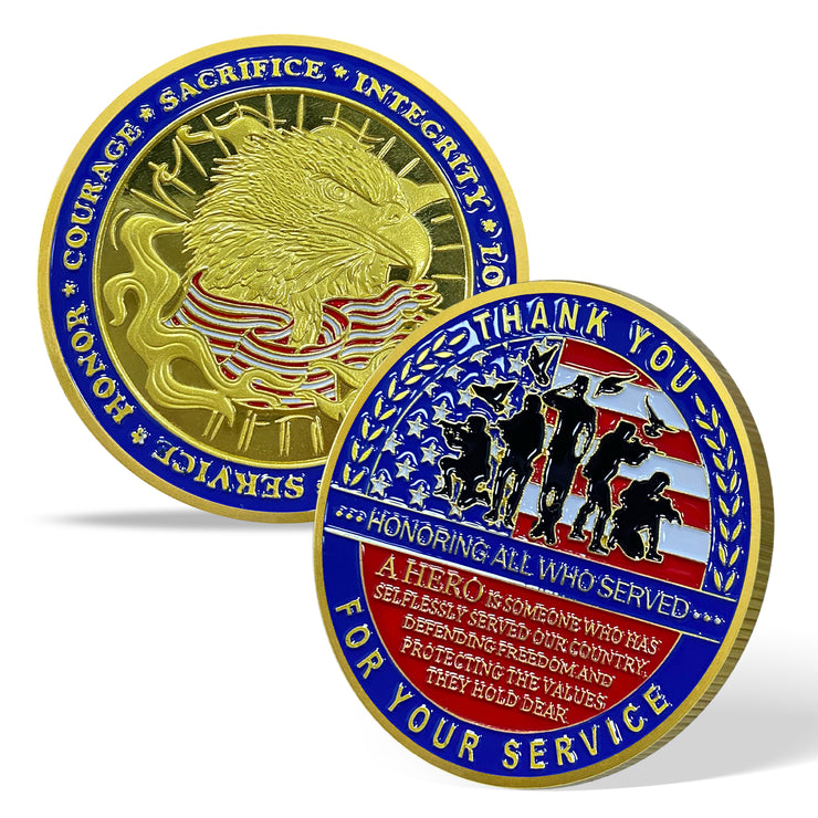 Thank You For Your Service Challenge Coins-AtSKnsk
