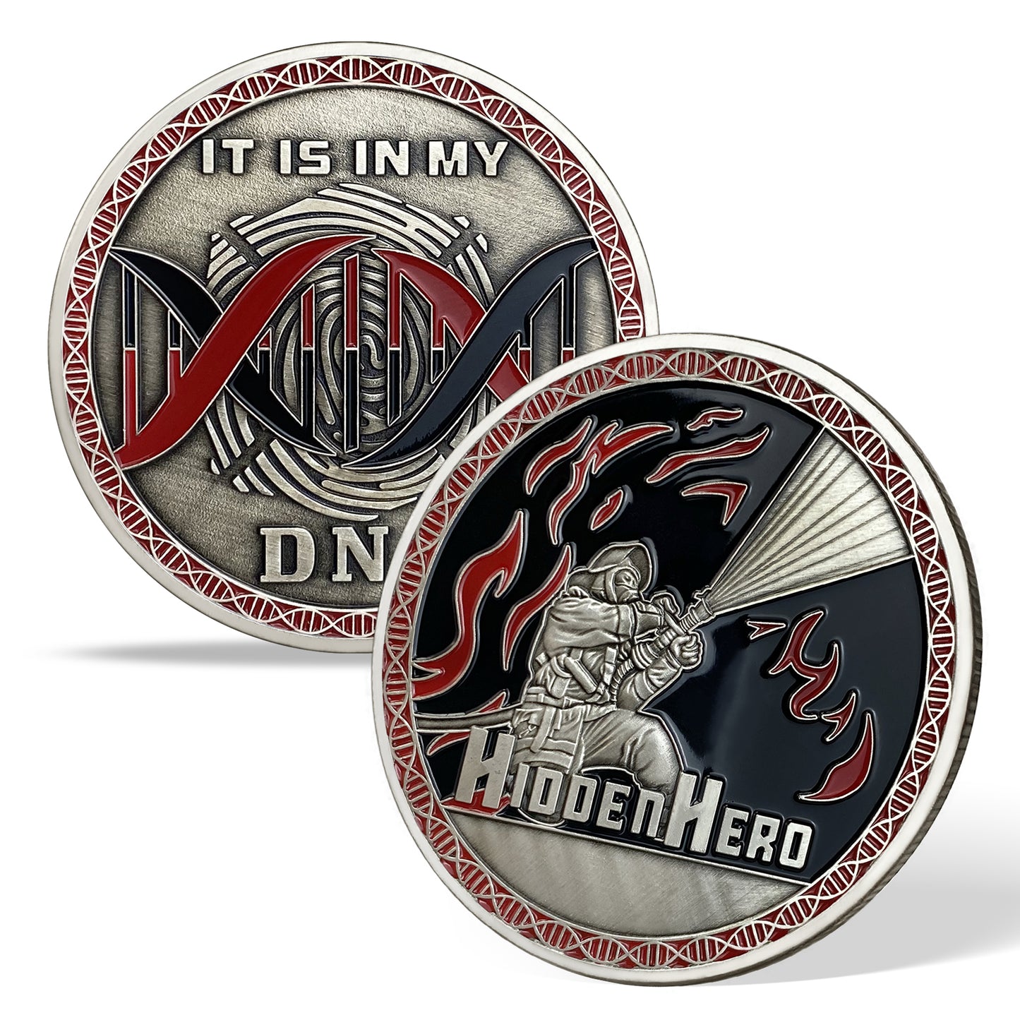 Hidden Hero Firefighter Challenge Coin