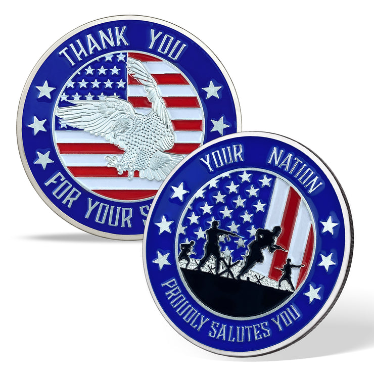 Thank You Military Eagle Challenge Coins