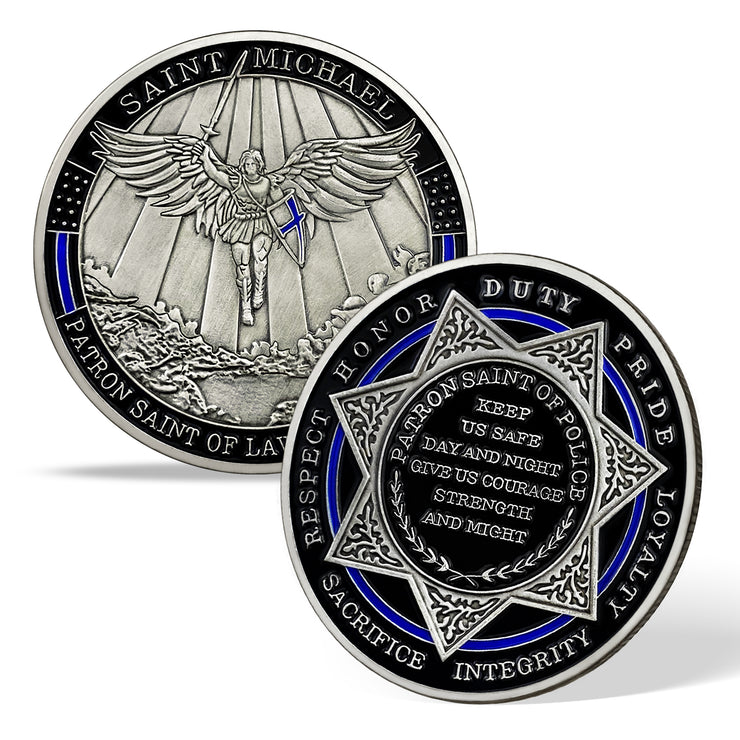 Winged Angel Police Badge Challenge Coin