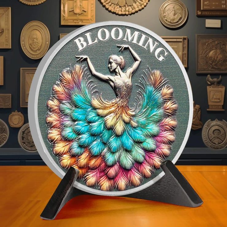 Blooming & Awakening Dancing Life Sobriety Coin