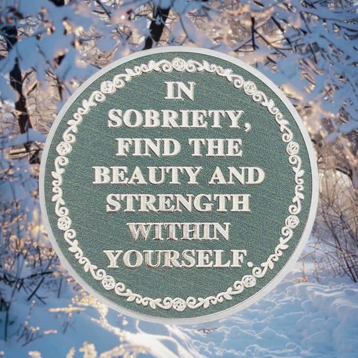 Blooming & Awakening Dancing Life Sobriety Coin