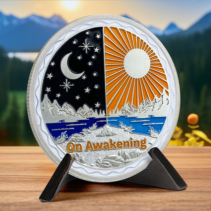 Recovery Sun and Moon Sobriety Coin