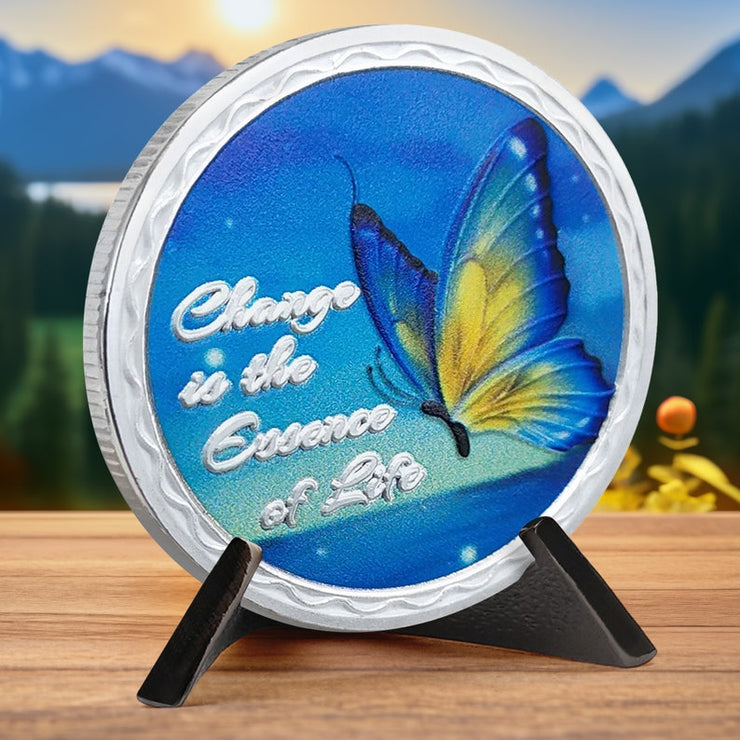 Change is The Essence of Life Butterfly Sobriety Coin