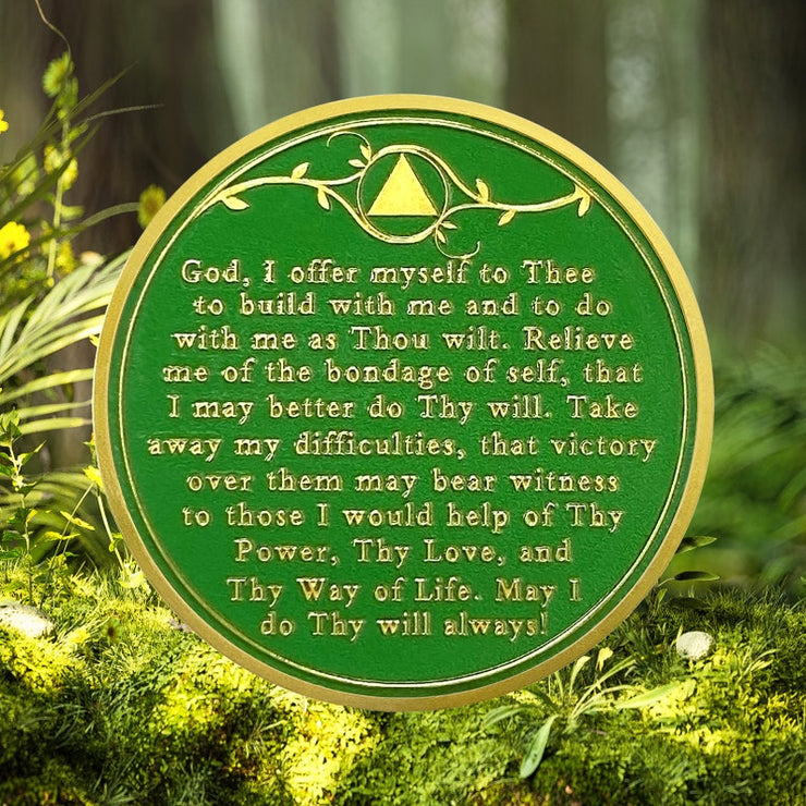 Personalized Artsy Recovery Women Tree of Life Sobriety Coin