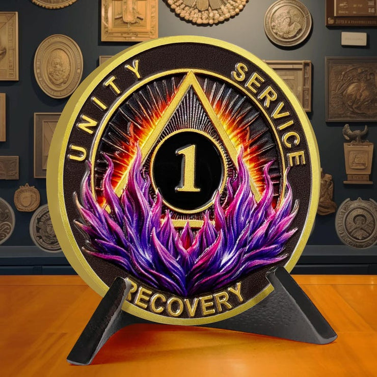 Delicate Triangle Sobriety Coin