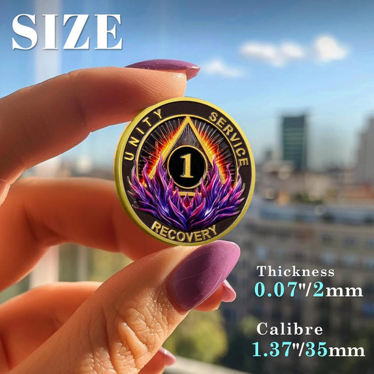 Delicate Triangle Sobriety Coin