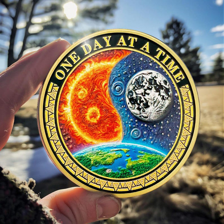 Sun and Moon Sobriety Coin