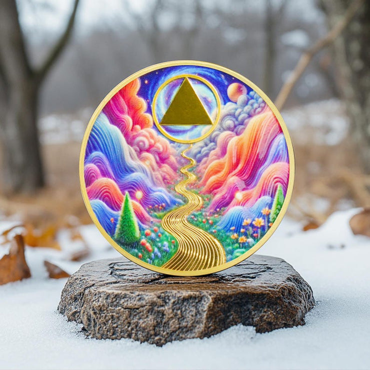 Personalized Silver Plated Sobriety Coin