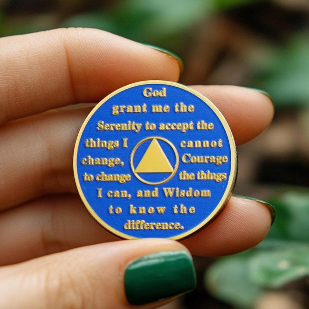 Personalized Silver Plated Sobriety Coin