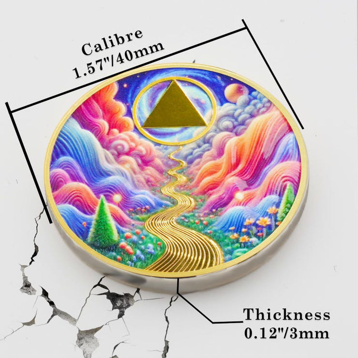 Personalized Silver Plated Sobriety Coin