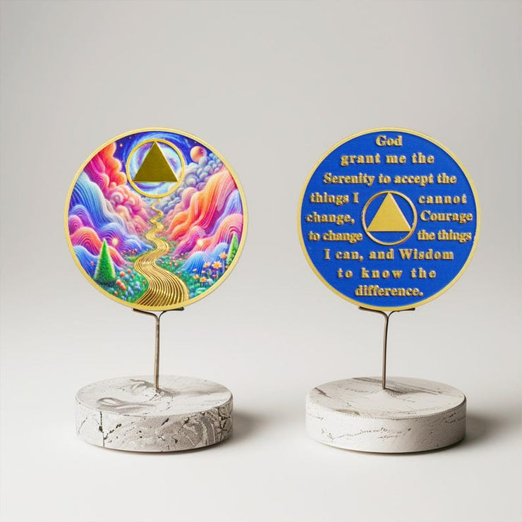 Personalized Silver Plated Sobriety Coin