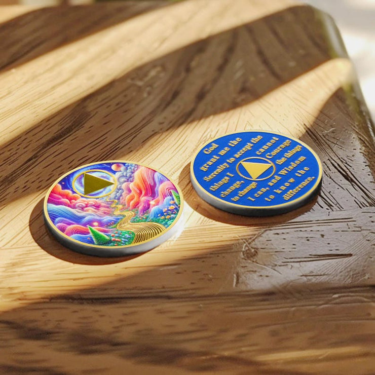 Personalized Silver Plated Sobriety Coin