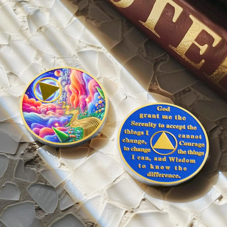 Personalized Silver Plated Sobriety Coin