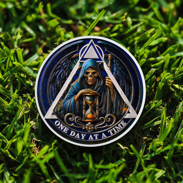 Personalized The Skull Recovery Milestone Sobriety Coin