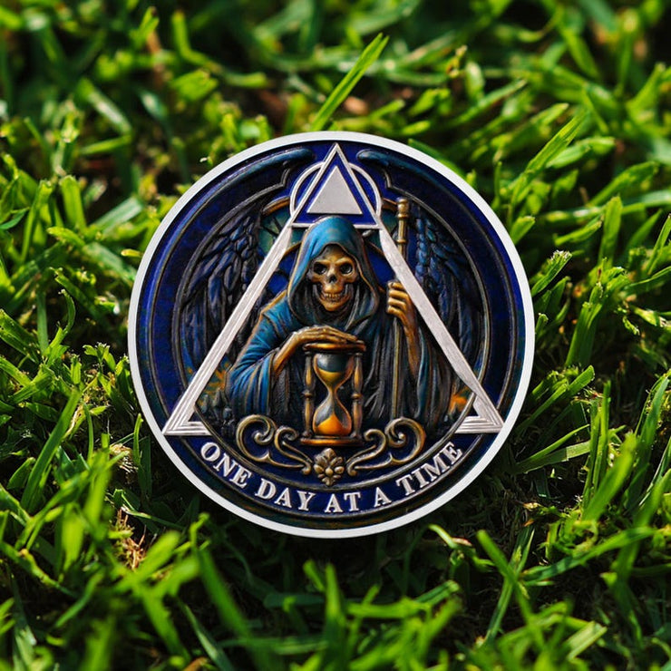 Personalized The Skull Recovery Milestone Sobriety Coin
