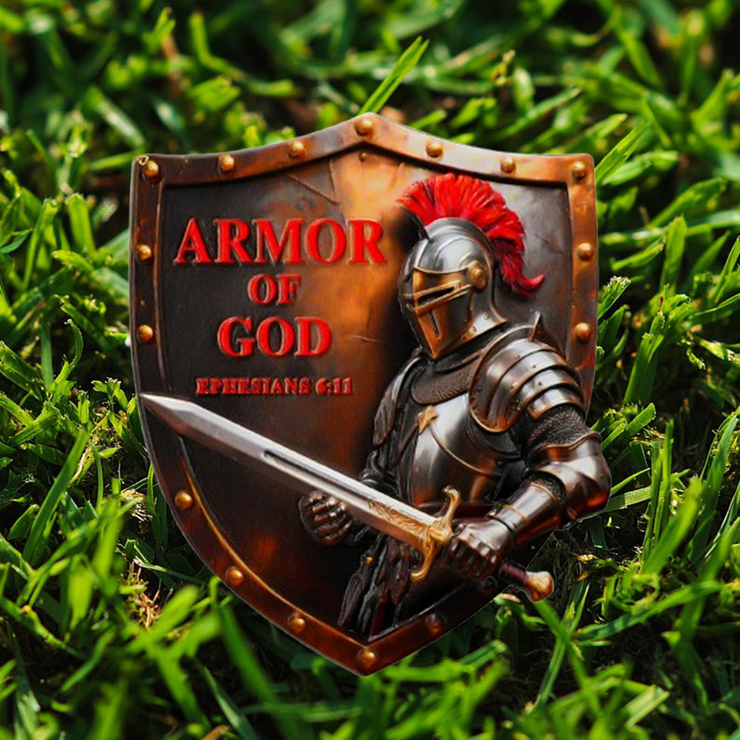 Knight Christian Faith ShieldArmor of God Challenge Coin with Ephesians 6:11