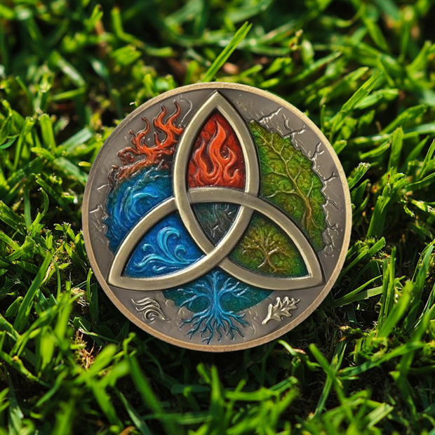 Three Elements Celtic Knot Religious Coin