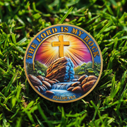 The Lord is My Rock Christian Challenge Coin