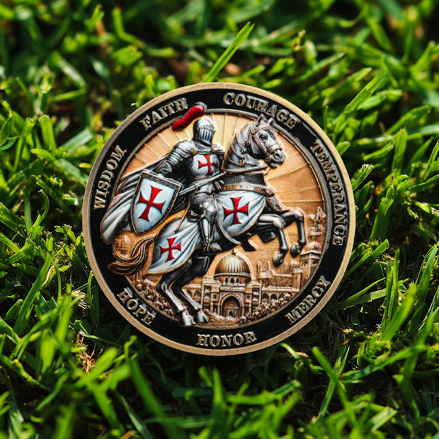 Philippians 4:13 Scripture Knights Templar Christian Challenge Coin