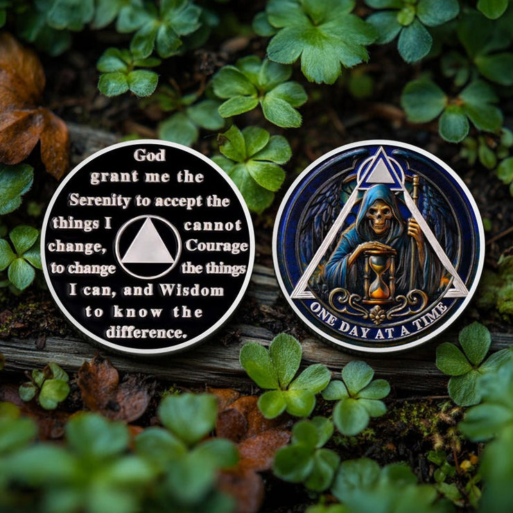 Personalized The Skull Recovery Milestone Sobriety Coin