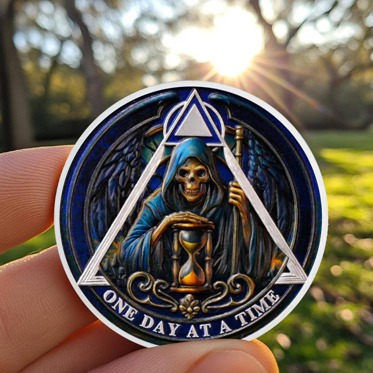 Personalized The Skull Recovery Milestone Sobriety Coin