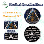 Personalized The Skull Recovery Milestone Sobriety Coin