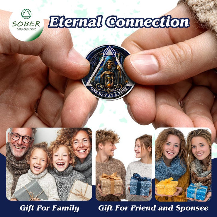 Personalized The Skull Recovery Milestone Sobriety Coin