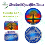 Tree of Life Sobriety Coins