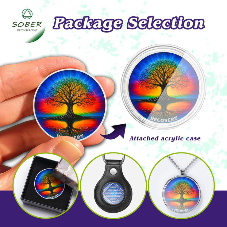 Tree of Life Sobriety Coins