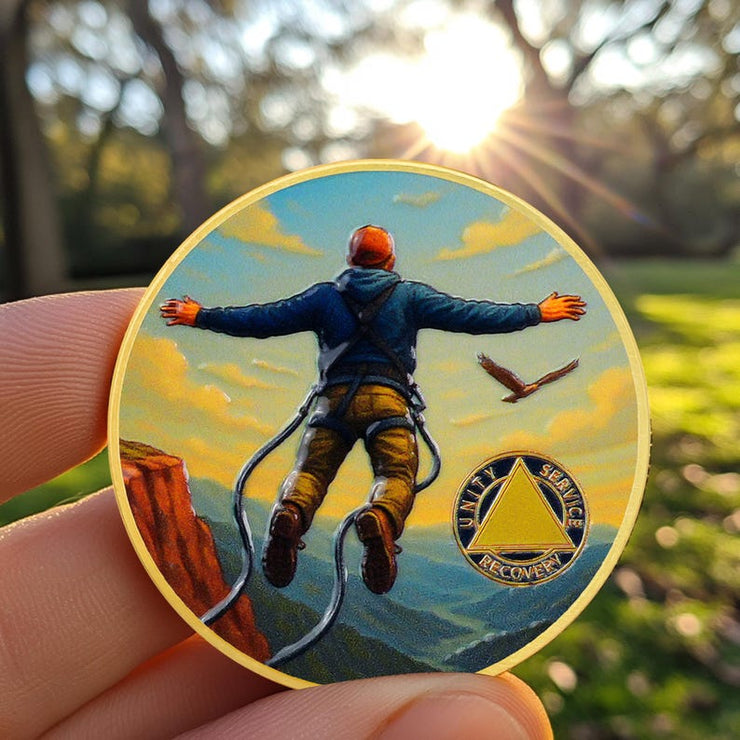 Personalized Skydiving Sobriety Coin