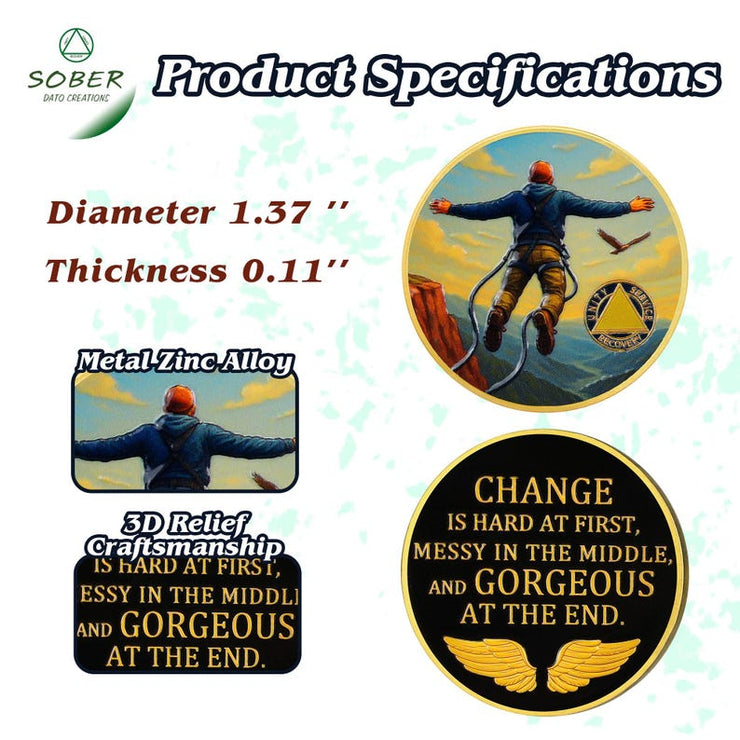 Personalized Skydiving Sobriety Coin