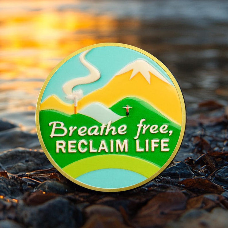 Quit Smoking Recovery  Breathe Free Sobriety Coin