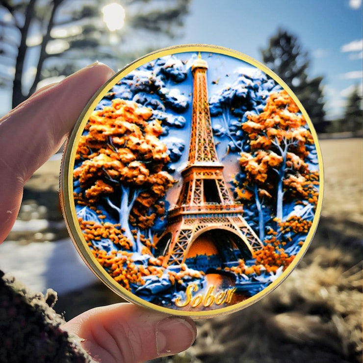 Eiffel Tower Sobriety Coin