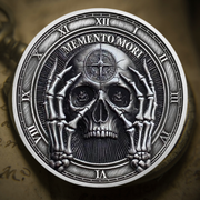 Delicate Novelty Skull Memento Mori Coin