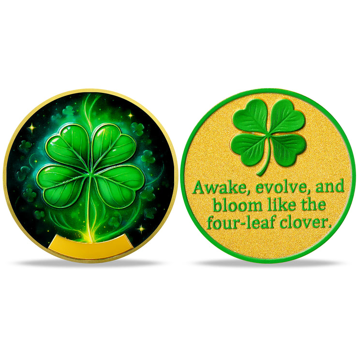 Four-Leaf Clover Sobriety Coin