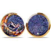 ✨✨Personalized Glittering Mesmerizing Mountain & Moon Flow Sand Sobriety Coin