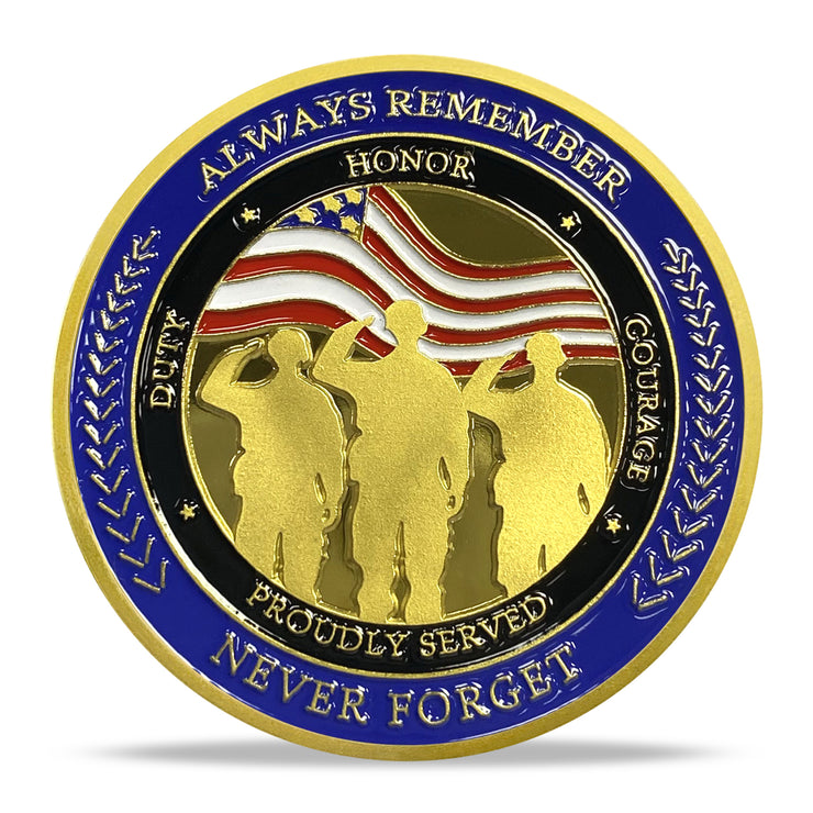 Be Honor For Country Veteran Challenge Coins