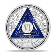 Sobriety Chip AA Coin Medal Chip Medal Restoration Anniversary Token (1-6 Years)