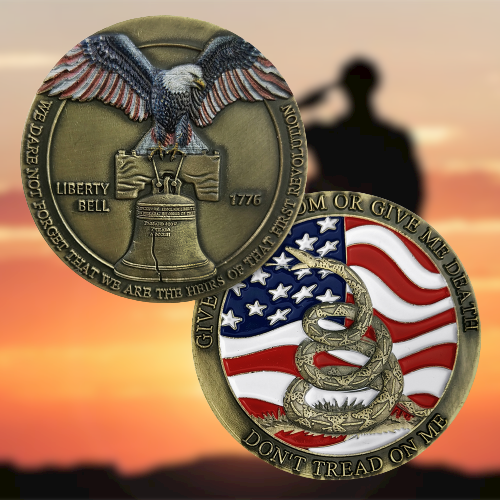 1776 American Kenndy Liberty Bell Challenge Coin-AtSKnSK