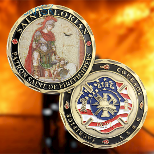 US Firefighter St Florian Challenge Coin