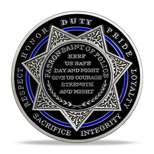 Winged Angel Police Badge Challenge Coin
