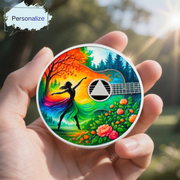 Personalized Stunning Dance Scene Sobriety Coin
