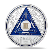 Sobriety Chip AA Coin Medal Chip Medal Restoration Anniversary Token (1-6 Years)