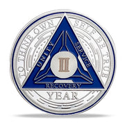 Sobriety Chip AA Coin Medal Chip Medal Restoration Anniversary Token (1-6 Years)