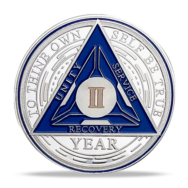 Sobriety Chip AA Coin Medal Chip Medal Restoration Anniversary Token (1-6 Years)