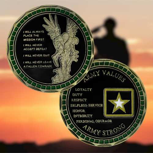 United States Army Values Challenge Coin-AtSKnSK