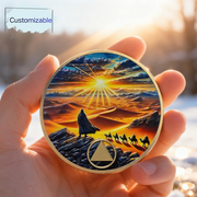 Personalized The Desert Dawn of Unbreakable Will Sobriety Coin