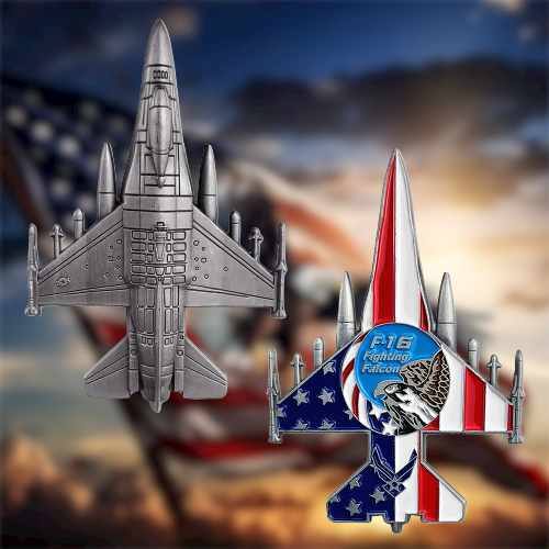 United States Air Force F16 Fighting Falcon Model Challenge Coin